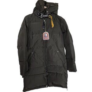 Parajumpers Coat Womens Long Bear Long Jacket Green Size Large L Down Hooded